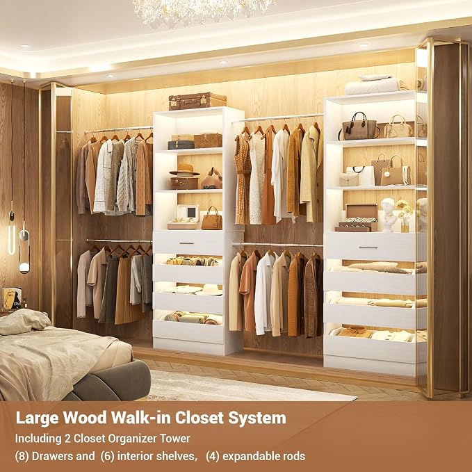 Aheaplus Closet System, 6-15Ft Closet Organizer - Image 5