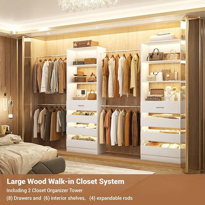 Aheaplus Closet System, 6-15Ft Closet Organizer - Image 5