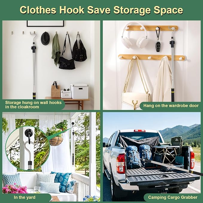 Heavy Duty Closet Hanger Reaching Pole - Image 9