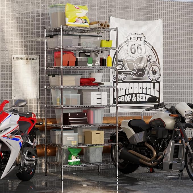 24" Deep x 36" Wide x 86" Height Wire Shelving Kit | 8-Tier | NSF Commercial - Image 5