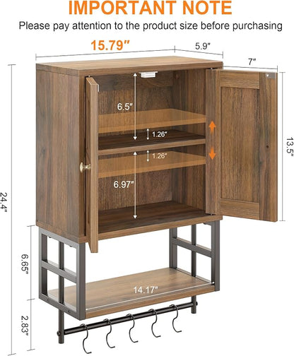 Bathroom Wall Cabinet, Farmhouse Medicine Storage - Image 3