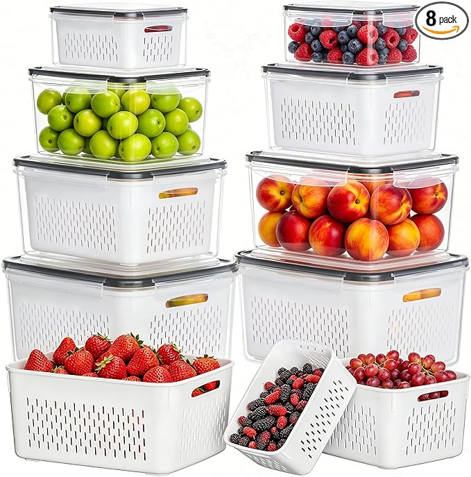 HOMETALL 8 Pack Fruit Storage Containers by OrderNow