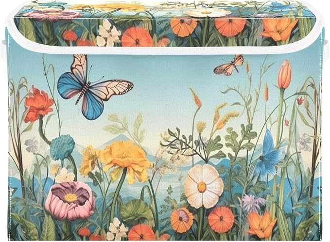 Colorful Flower Pattern Storage Bins by LLCxigua
