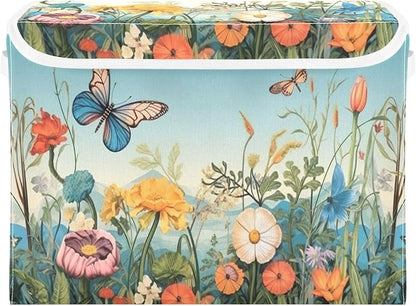 Colorful Flower Pattern Storage Bins by LLCxigua