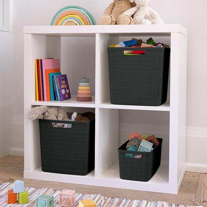 Curver Set of 8 Slim 6.8L Jute Decorative Plastic Organization and Storage - Image 8