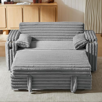 hansones 68.11" Corduroy Sleeper Chair Bed by hansones