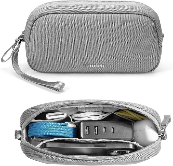 tomtoc Electronics Organizer Travel Case, Water Resistant Travel Bag Cable by tomtoc