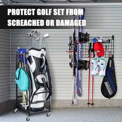 Mythinglogic Golf Storage Garage Organizer, Golf Bag Storage Stand and Other - Image 8
