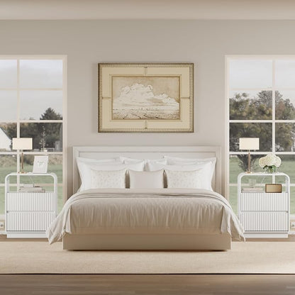 White Nightstands Set of 2 - Image 4
