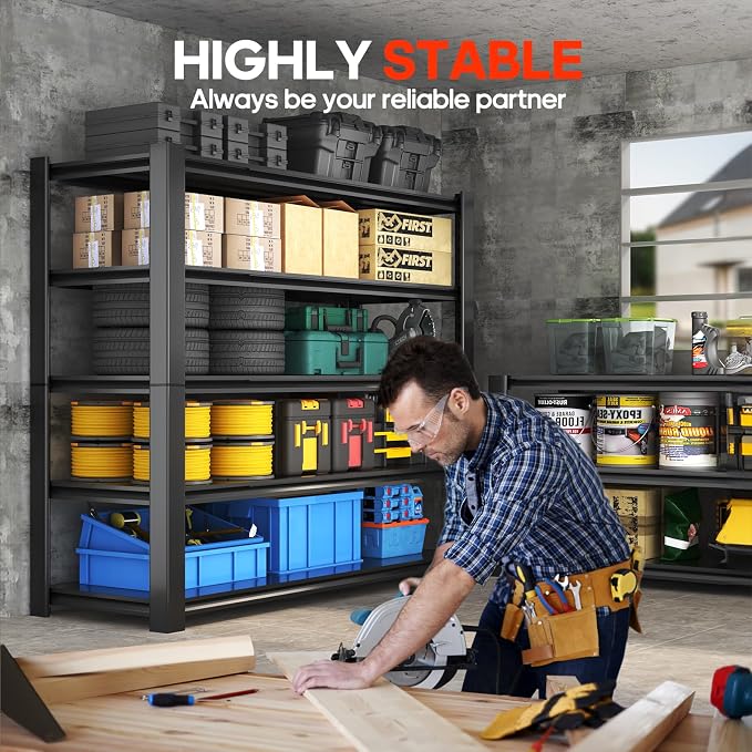 Heavy Duty 5-Tier Garage Storage Shelving Unit, Boltless Metal Rack - Image 6