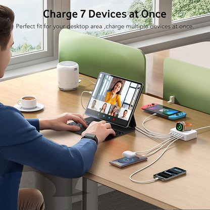 Charging Station for iPhone & Apple Watch, 125W USB C Fast Charging Block - Image 7