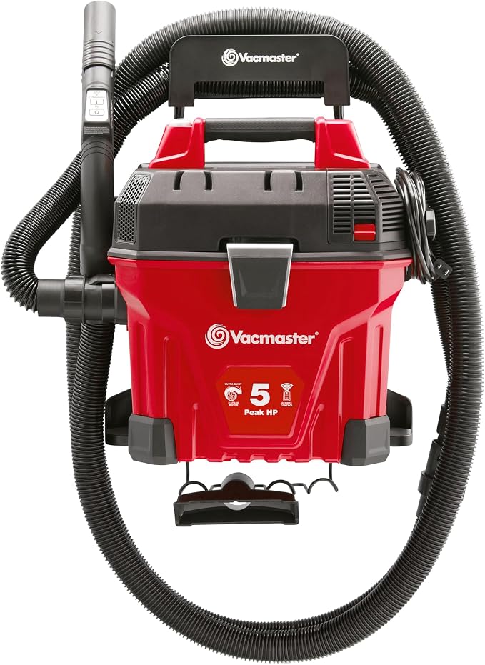 Vacmaster 5-Gallon* 5 Peak HP† Remote Control Wall Mount Wet/Dry Vac – VWMB508 by Vacmaster