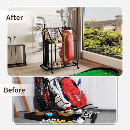 Golf Storage Organizer for Garage, Golf Bag Storage Rack - Image 7
