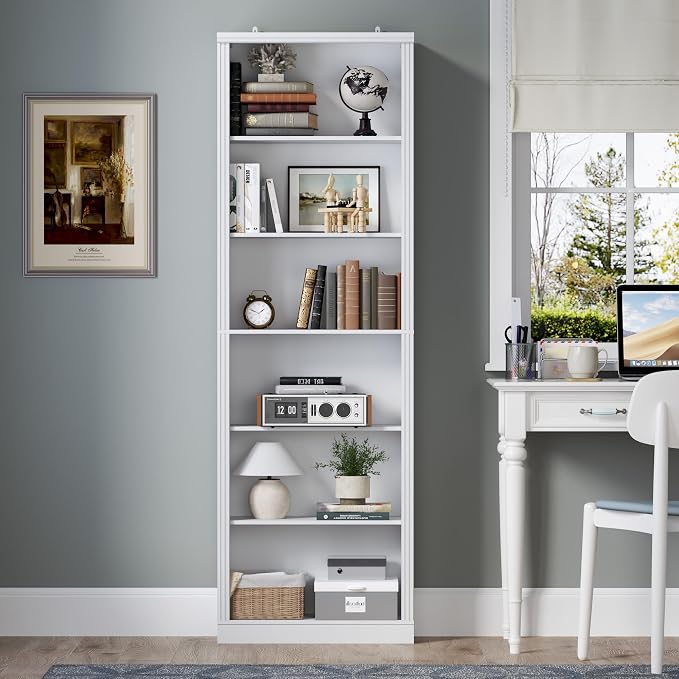 75" Tall Bookshelf, 6-Tier Floor Standing Bookcase - Image 3