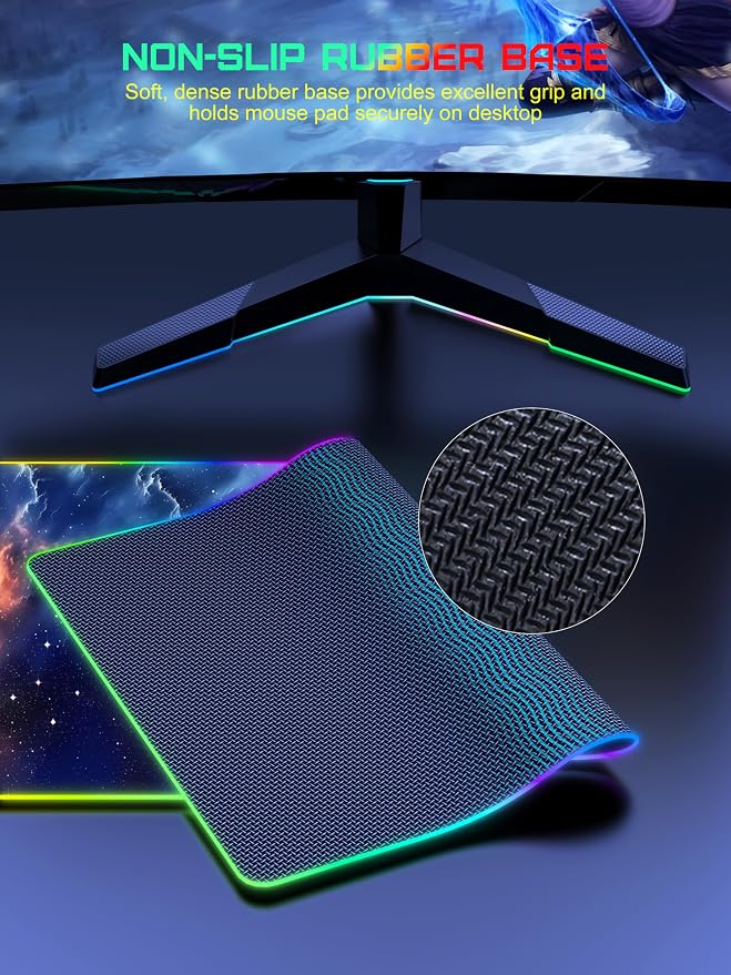 TopMade Wireless Charging Mouse Pad, RGB Gaming Mousepad, 35.4" x 15.8" Extra - Image 6