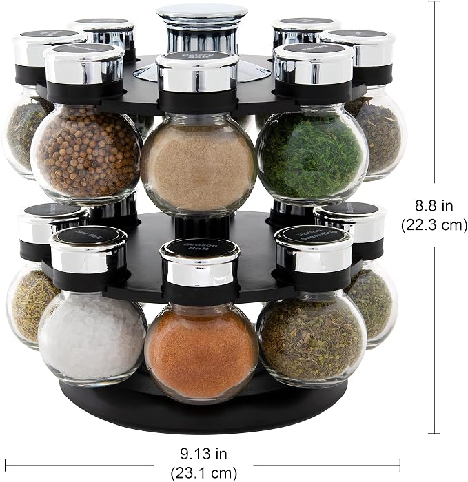 Kamenstein 16 Jar Ellington Revolving Countertop Spice Rack - Image 4