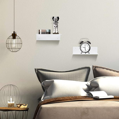 9 Inch Acrylic Floating Shelf No Drill Adhesive Wall Shelf Set of 4 - Image 2