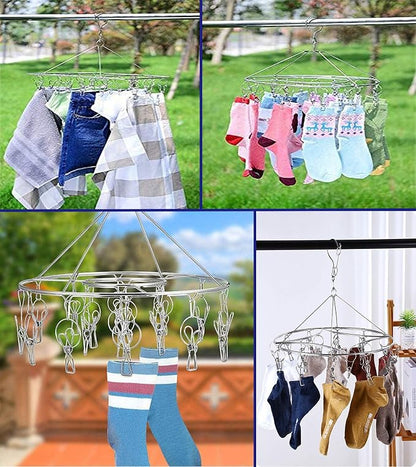 CenYouful 2 Pack Stainless Steel Round Hanging Drying Rack - Image 2