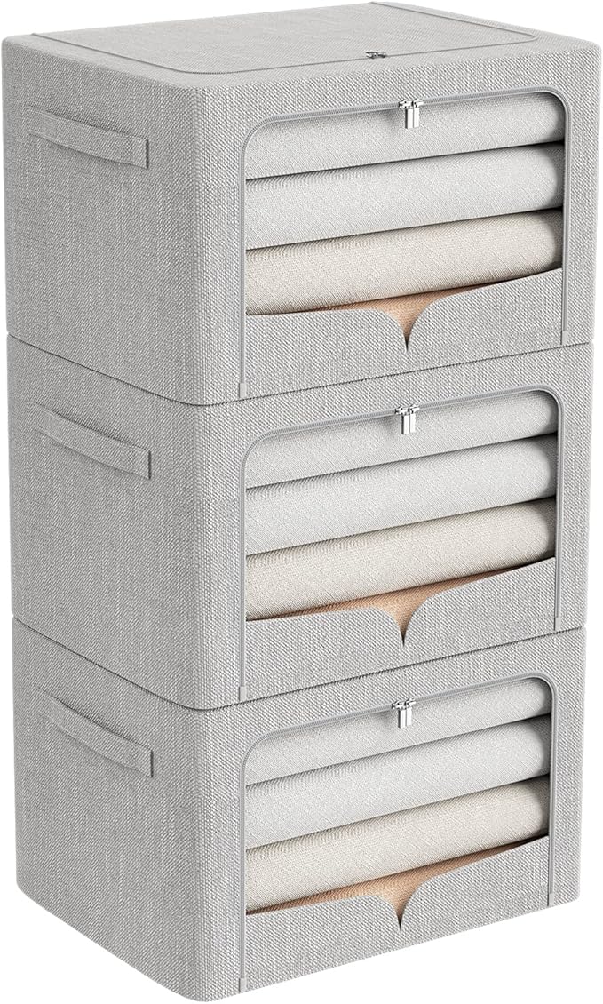 FHSQX 3 Pack Clothes Storage Bins by FHSQX