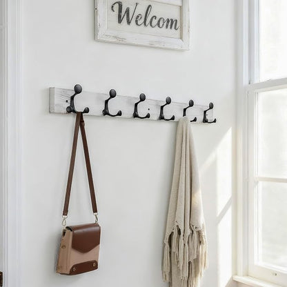 SKOLOO 36-Inch Wood Coat Rack Wall Mount - Image 2