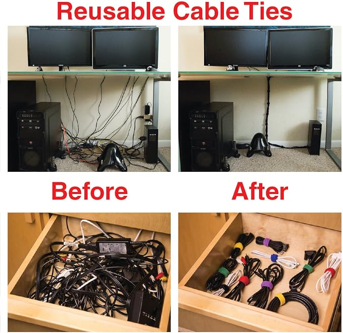 Desktop Cable Organizer, No Bad Smell, Bundled - Image 6