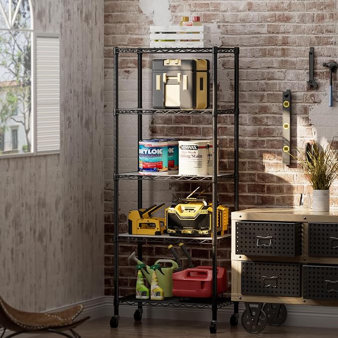 Golpart Shelves Storage Shelf Wire Closet Bathroom Organizers Metal Pantry | 5 - Image 7
