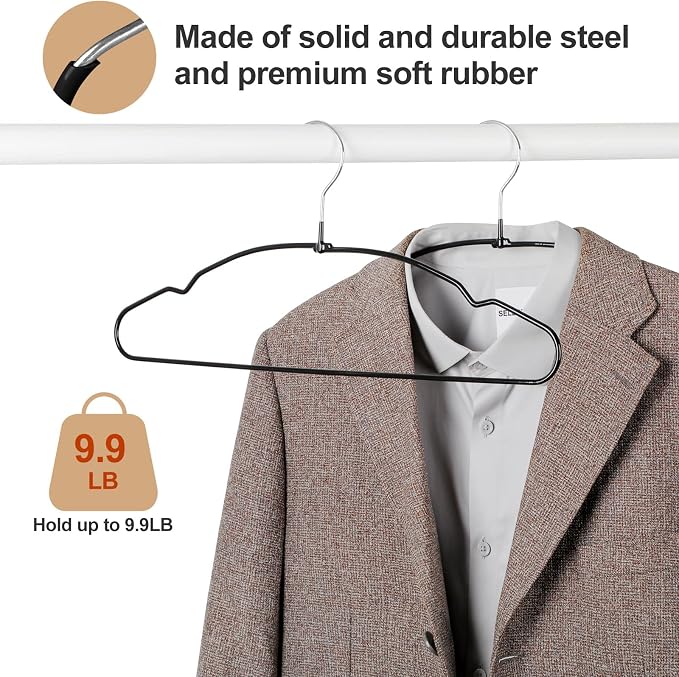 TOPIA HANGER Metal Hangers 20 Pack, Non Slip Clothes Hangers Space Saving - Image 4
