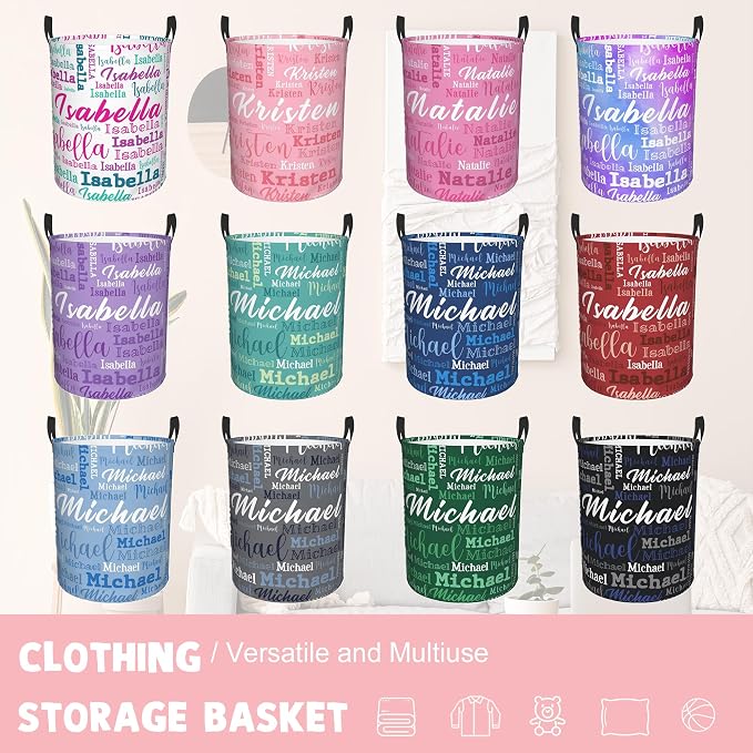 Custom Name Laundry Hamper, Personalized Laundry Baskets - Image 4