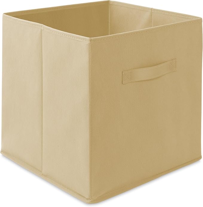 Casafield Set of 6 Collapsible Fabric Cube Storage Bins, Sandy Beige - Image 2