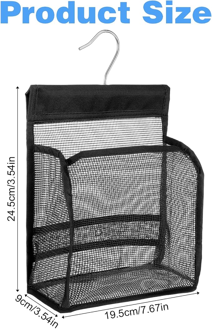Mesh Shower Caddy Hanging, Transparent Rotating Hanging Mesh Bath Baskets - Image 4