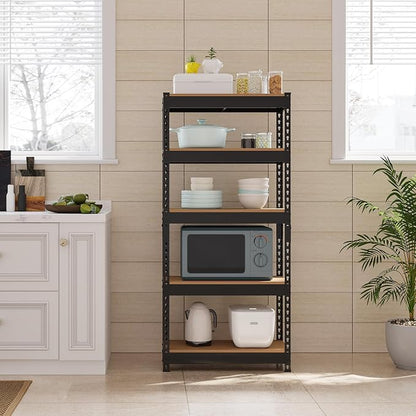 Topeakmart 3 PCS 5-Tier Utility Shelves, Metal Storage Shelves Garage Shelving - Image 7