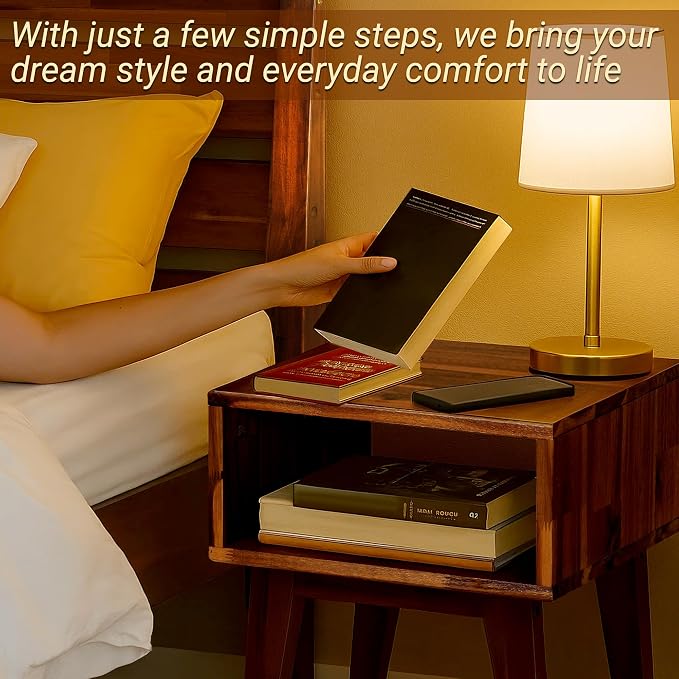 Acacia Serena Nightstand/End Table Solid Wood Bed Side Table - Image 7