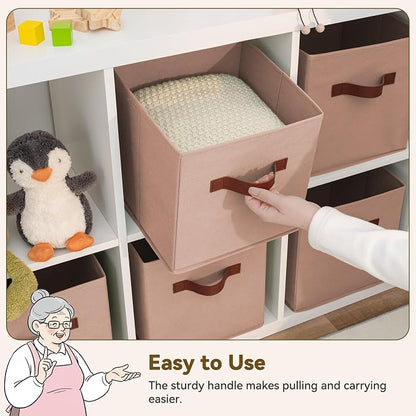 GRANNY SAYS Cube Storage Bins, 11 Inch Cube Organizer, Dusty Pink, Sturdy - Image 5