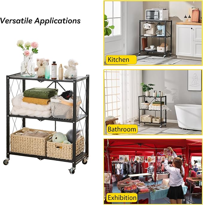 BRIAN & DANY 3-Tier Foldable Storage Shelves - Image 5