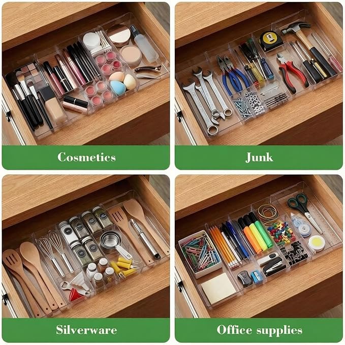 Expandable Drawer Organizers, Acrylic Desk Drawer Organizer - Image 7