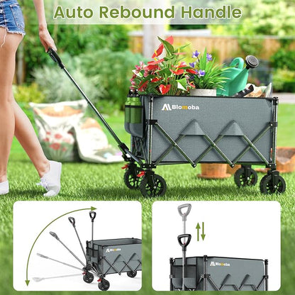 Blomoba Collapsible Wagon Cart, 150L Foldable Wagon - Image 8