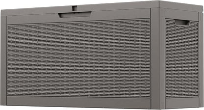 Outdoor Storage Box, 60 Gallon Outside Deck Box Waterproof, Resin Outdoor by NUNULAB