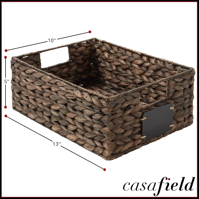 Casafield Set of 4 Water Hyacinth Pantry Baskets, - Image 7