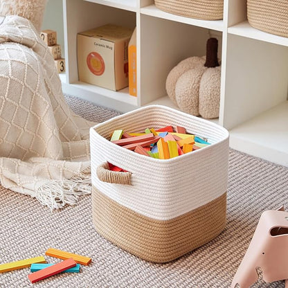R RUNKA Storage Cube Baskets for Organizing -3 Pack -11 inch Square Baskets for - Image 4
