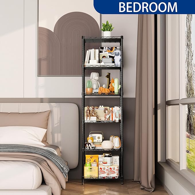 REGILLER 6 Wire Shelving Steel Storage Rack Adjustable Unit Shelves - Image 4