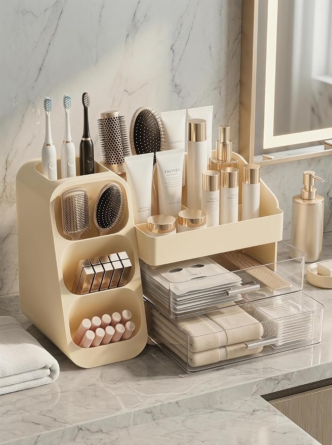 Booklov Makeup Organizer for Vanity, Large Capacity Cosmetic Display Case - Image 4
