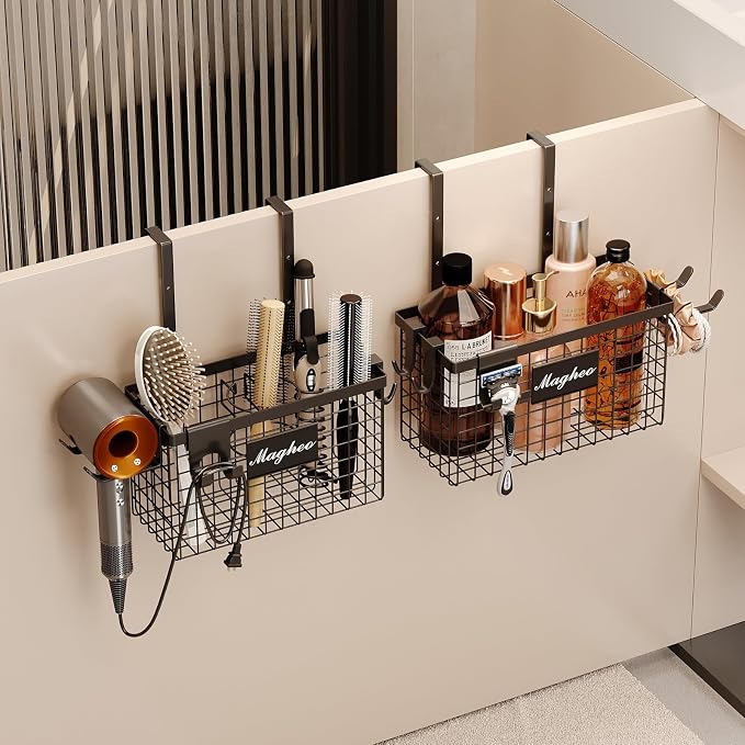 2 Pack Hair Tool Organizer, Adhesive Hair Dryer Holder Cabinet Door/Wall by COMFORTYOURHOME