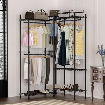 Garment Rack Heavy Duty Clothes Rack Adjustable Freestanding Metal Portable - Image 6