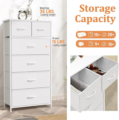 Tall Dresser for Bedroom, Fabric Storage Tower - Image 6