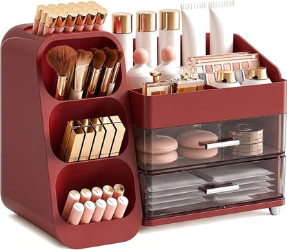 Booklov Makeup Organizer for Vanity, Large Capacity Cosmetic Display Case by Booklov