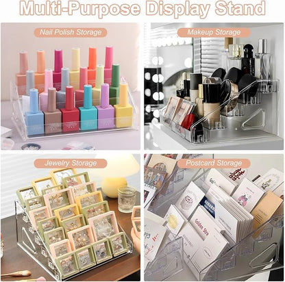 Nail Polish Organizer Clear Acrylic Eyeglasses Display Holder Essential Oil - Image 3