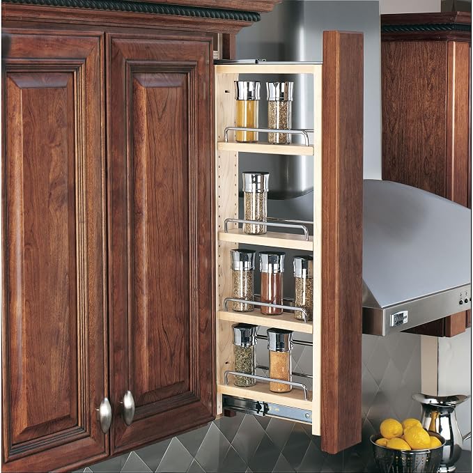 Rev-A-Shelf Kitchen Cabinet Pullout Wall Filler Wooden Organizer Slide Out - Image 2
