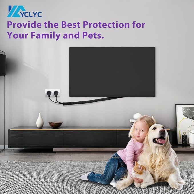 16.4ft 1/2inch Cord Cover, YCLYC Cord Protectors from Pets no Chew, Flexible - Image 6