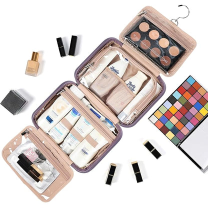 NISHEL Travel Toiletry Bag for Women, Makeup Essentials Organizer, Hanging Case - Image 6