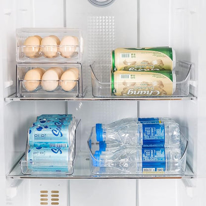 Ettori 2 Pack Water Bottle Organizer Refrigerator Organizer Bins and Clear - Image 7